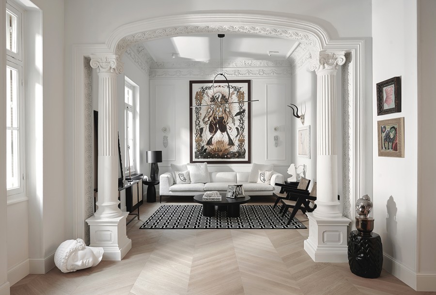 Ένα αστικό διαμέρισμα στην καρδιά της Αθήνας συγκεντρώνει όλα τα στοιχεία της εκλεκτικιστικής προσέγγισης- Φωτογραφία 1