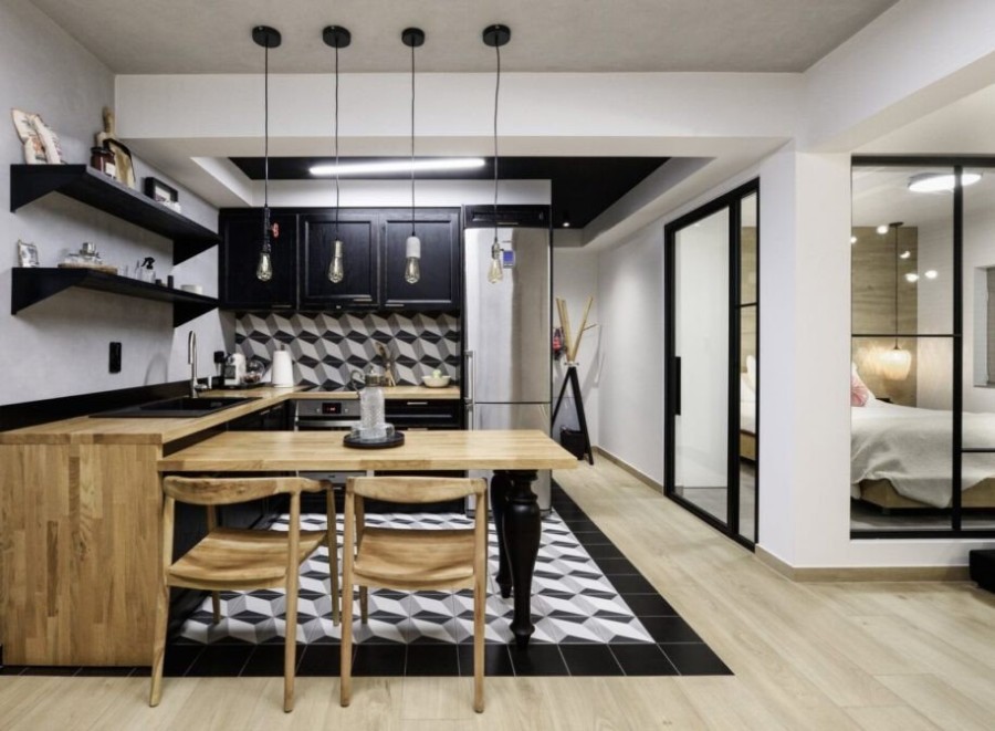 Mια αφαιρετική κατοικία που συνδυάζει τις ζεστές με τις ψυχρές αποχρώσεις- Φωτογραφία 8