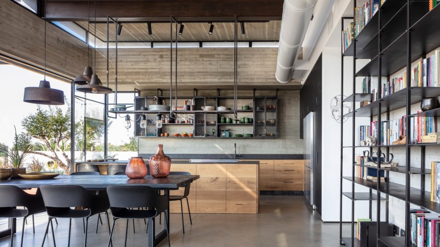 Μια μαγική ισόγεια κατοικία με αδρά βιομηχανικά υλικά και φιλόξενη φωτεινή ατμόσφαιρα- Φωτογραφία 10