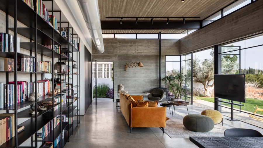 Μια μαγική ισόγεια κατοικία με αδρά βιομηχανικά υλικά και φιλόξενη φωτεινή ατμόσφαιρα- Φωτογραφία 12