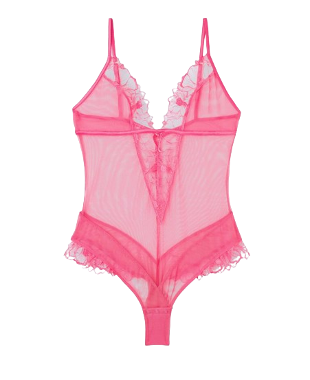  Pink lace bodysuit 