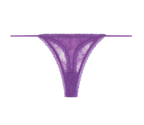 Floral lace thong 