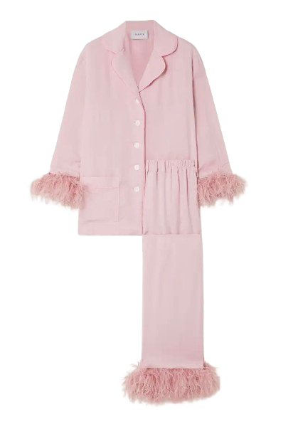  Feather-trimmed Pyjamas 