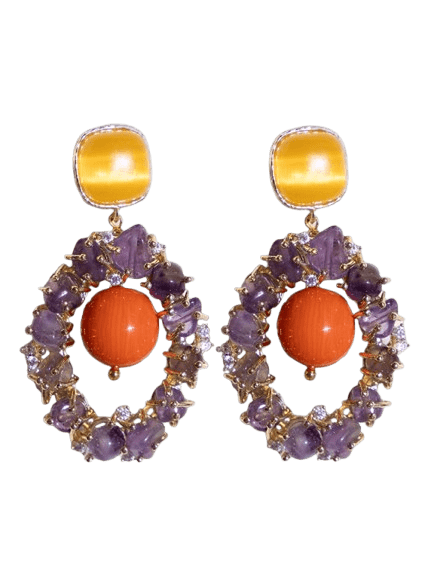  Clarice Amethyst earrings 