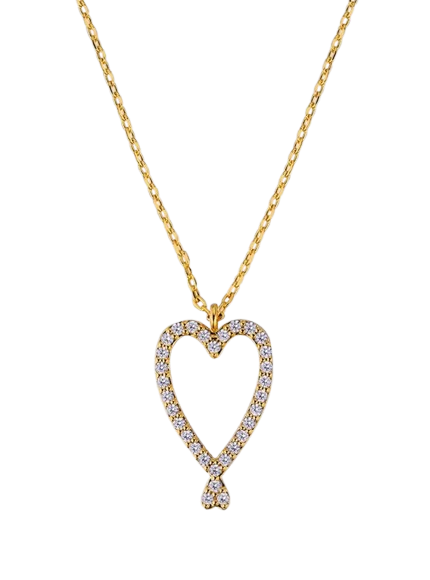  Twin Hearts gold necklace 