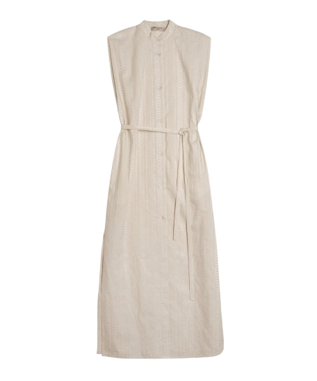  Sleeveless midi shirt dress 