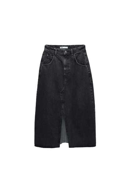  Denim midi skirt  