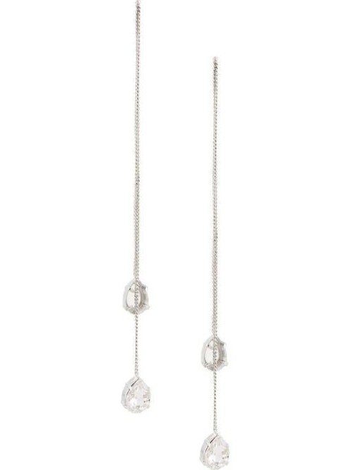  Crystal drop chain earrings 