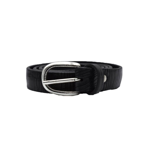  Classic black belt with vintage buckle 