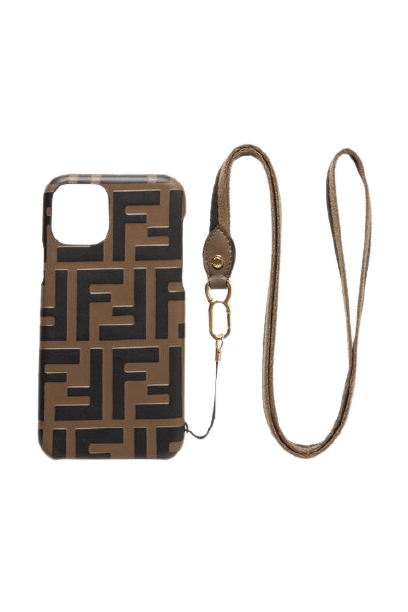  Canvas-trimmed embossed leather iPhone 11 Pro case 