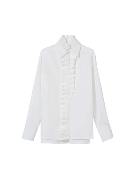  Asymmetric pleated shirt 