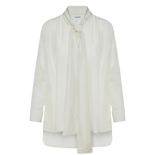  Bow-tie oversized jacquard shirt 