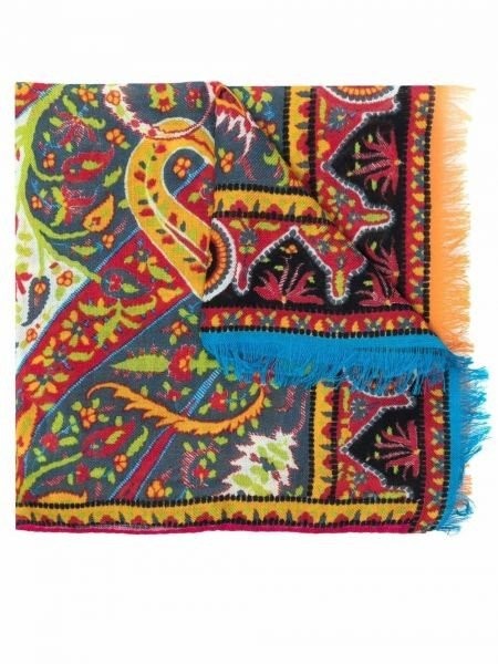  Paisley Frayed Scarf 