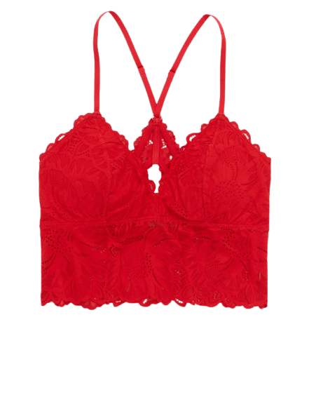  Holiday Best Lace Padded Racerback Bralette 