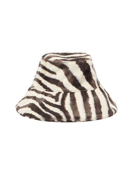  Pony hair-look fabric hat 