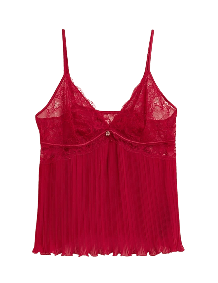  Pleat & Lace Camisole 