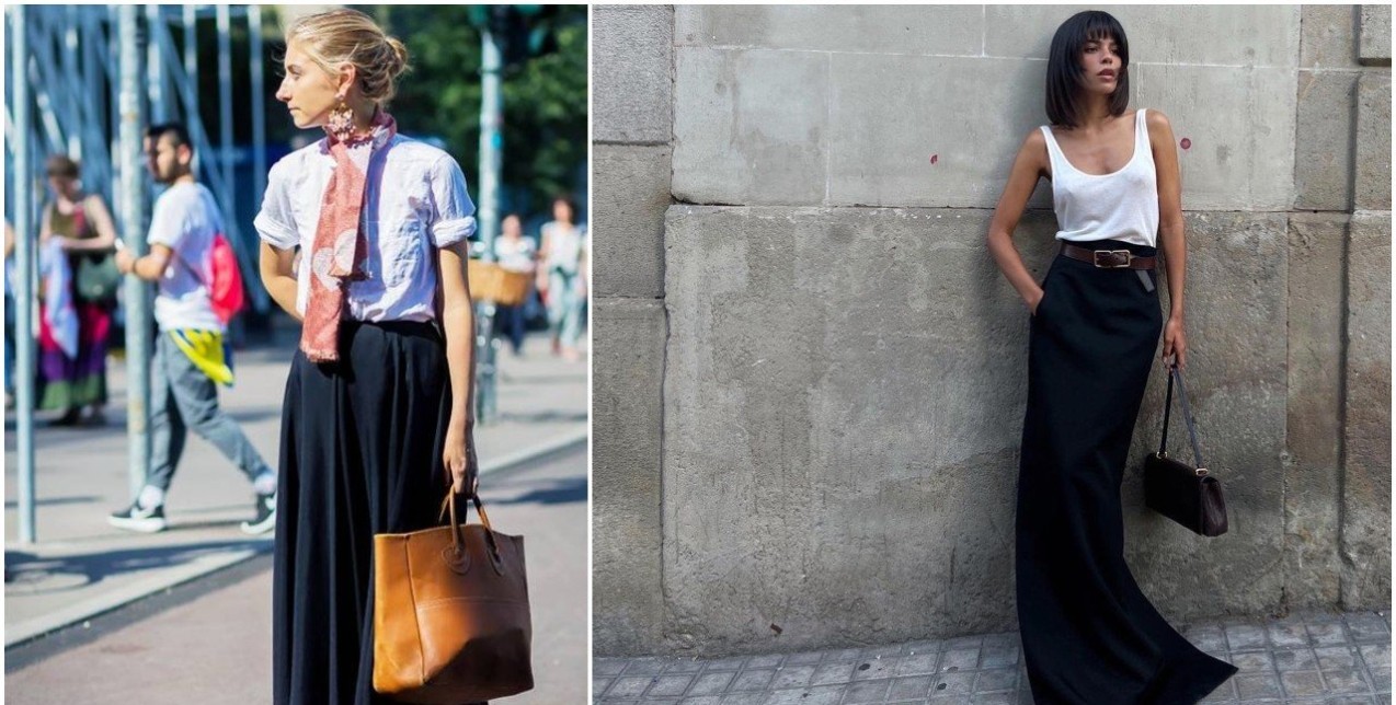 Η maxi μαύρη φούστα είναι το νέο it piece στη wishlist μας