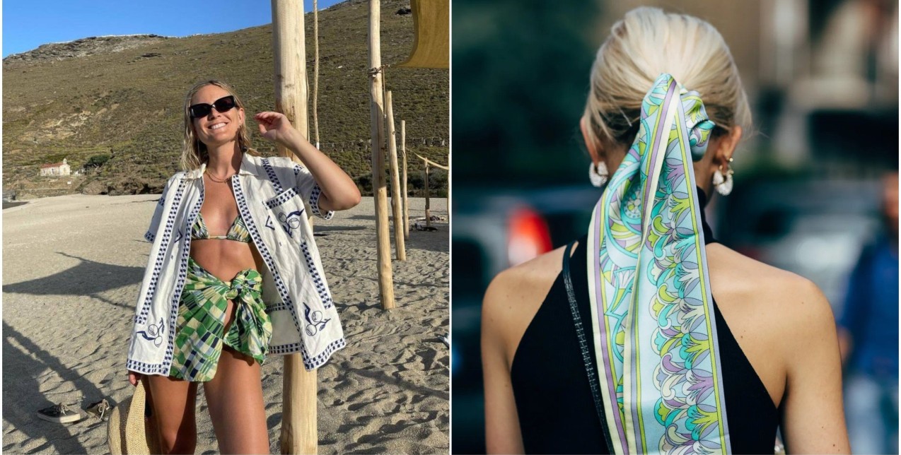 Summer scarf: 5 τρόποι να φορέσετε το μαντήλι σας φέτος το καλοκαίρι