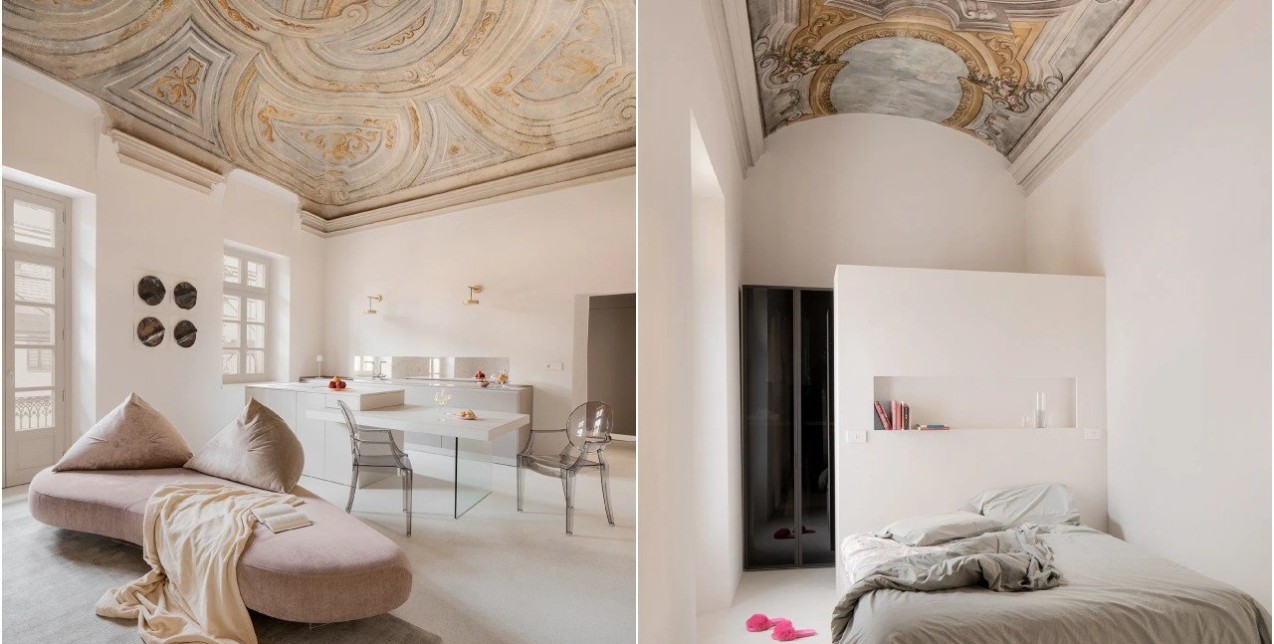Ένα διαμέρισμα μόλις 82 τ.μ. στη Β. Ιταλία ενώνει με κομψότητα την αναγεννησιακή αισθητική με τα σύγχρονα pieces 