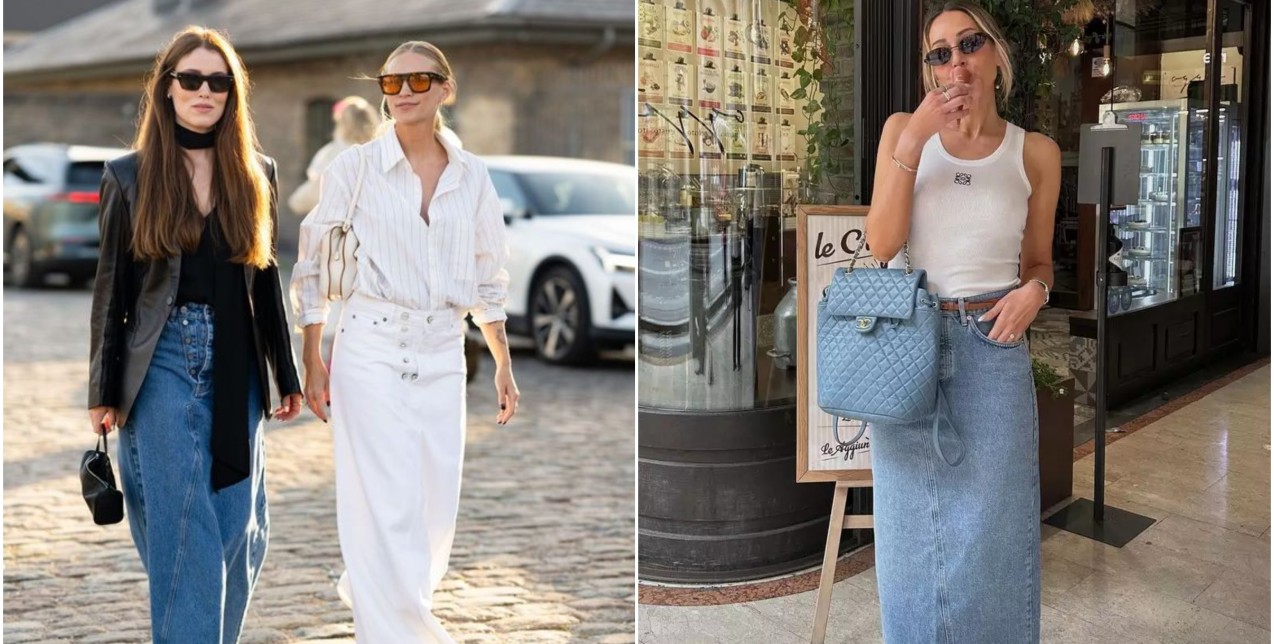 Denim maxi skirt: Οι διαφορετικοί και extra stylish τρόποι να τη φορέσετε την άνοιξη