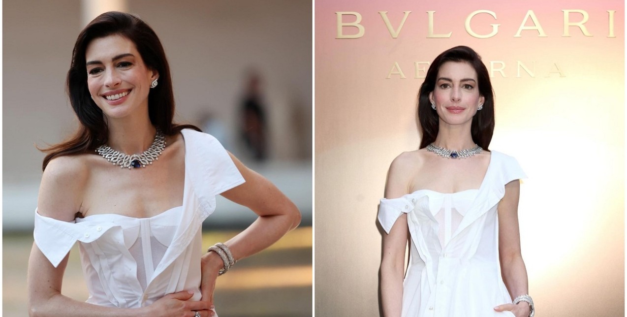 Bvlgari Event: Η εμφάνιση της Anne Hathaway που μαγνήτισε τα βλέμματα στη Ρώμη