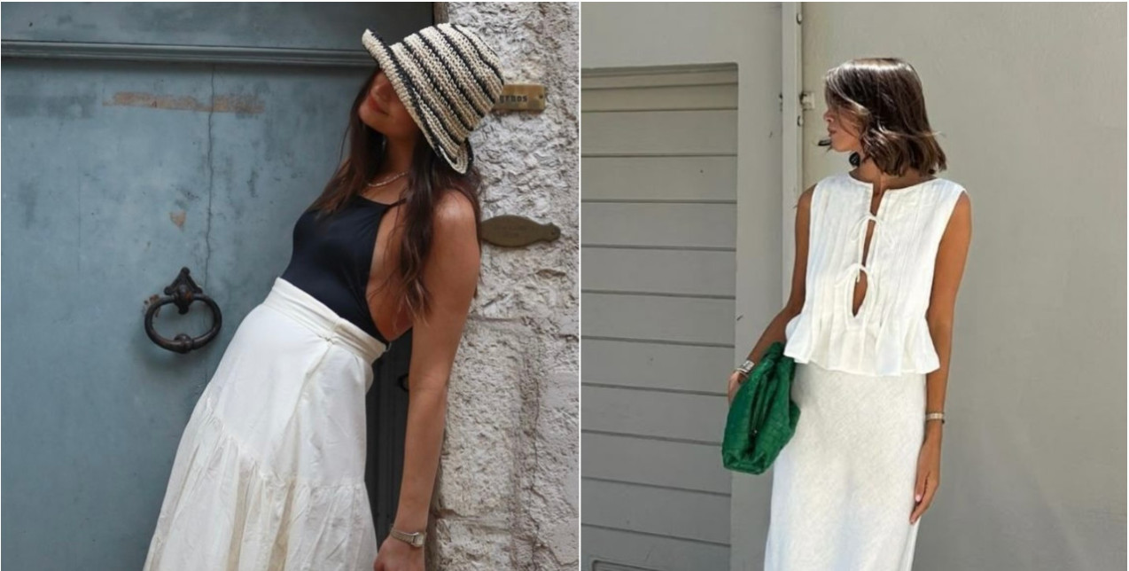 Η λευκή φούστα είναι το μόνο fashion design που χρειάζεται η βαλίτσα των διακοπών σας 