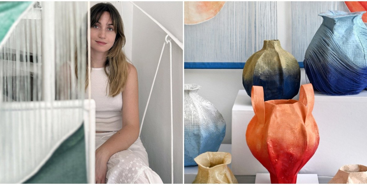 Η textile designer Βάλια Καπελετζή μιλάει στο GLOW.GR με αφορμή την εικαστική εγκατάσταση για τη βιτρίνα της Κριεζώτου του Μουσείου Μπενάκη