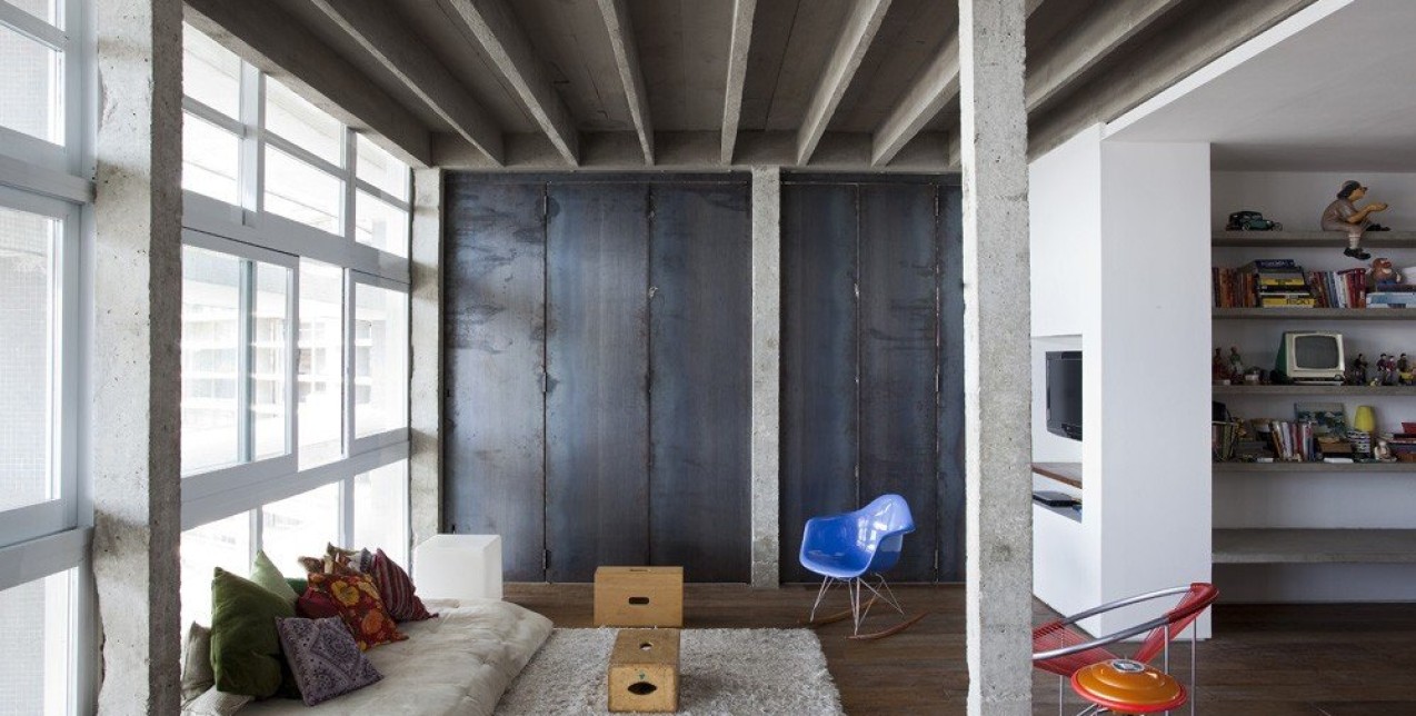 Ένα σύγχρονο εντυπωσιακό loft από εμφανές μπετόν στο Sao Paulo 