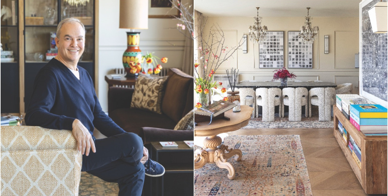 Ο Μάρκος Μαχαιρόπουλος μας υποδέχεται στο υπέροχο, γεμάτο φως σπίτι του στην Αθήνα