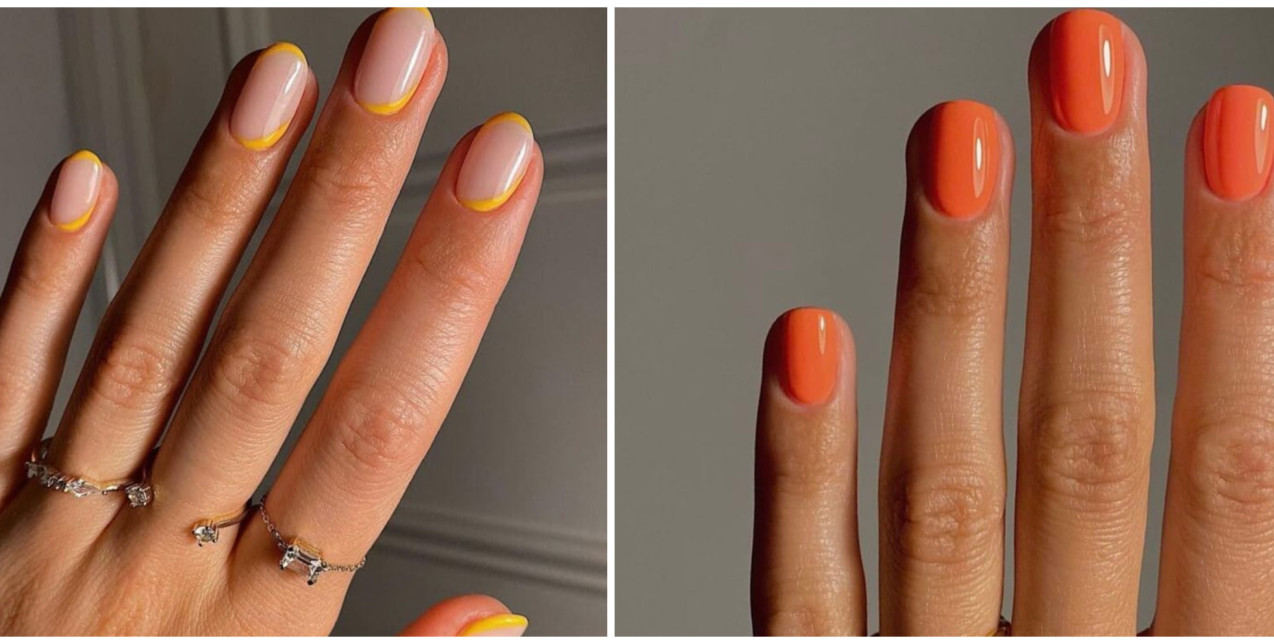 Τα Aperol Spritz Nails είναι η τέλεια αφορμή για να δοκιμάσετε ένα πιο τολμηρό χρώμα