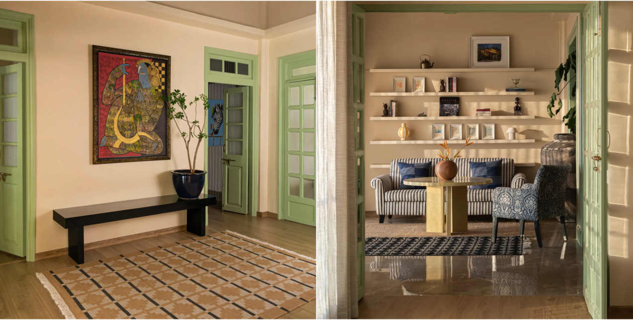 Ένα art deco διαμέρισμα στη Μουμπάι της Ινδίας φέρνει τη θέα της θάλασσας και τη φύση στο εσωτερικό του