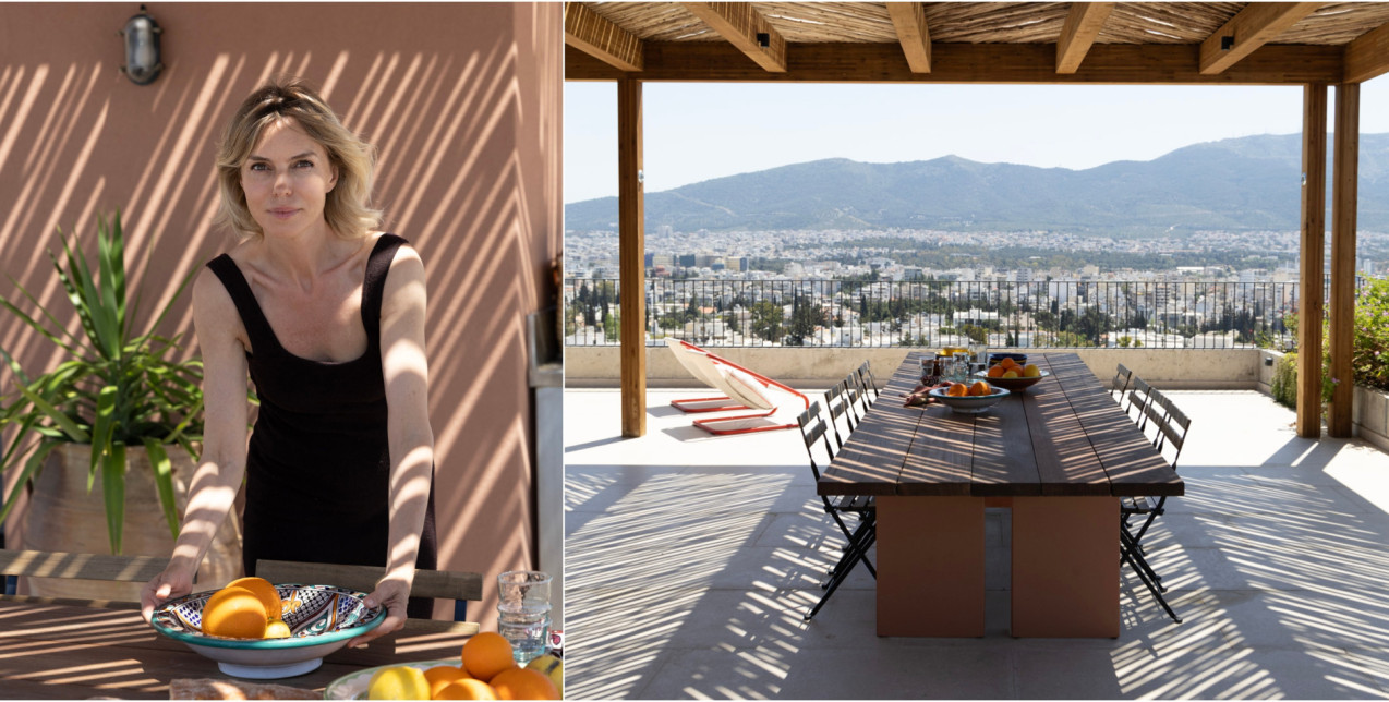 Η fashion stylist Hanna Zinchenko μάς καλωσορίζει στη σύγχρονη κατοικία της με θέα την Αθήνα