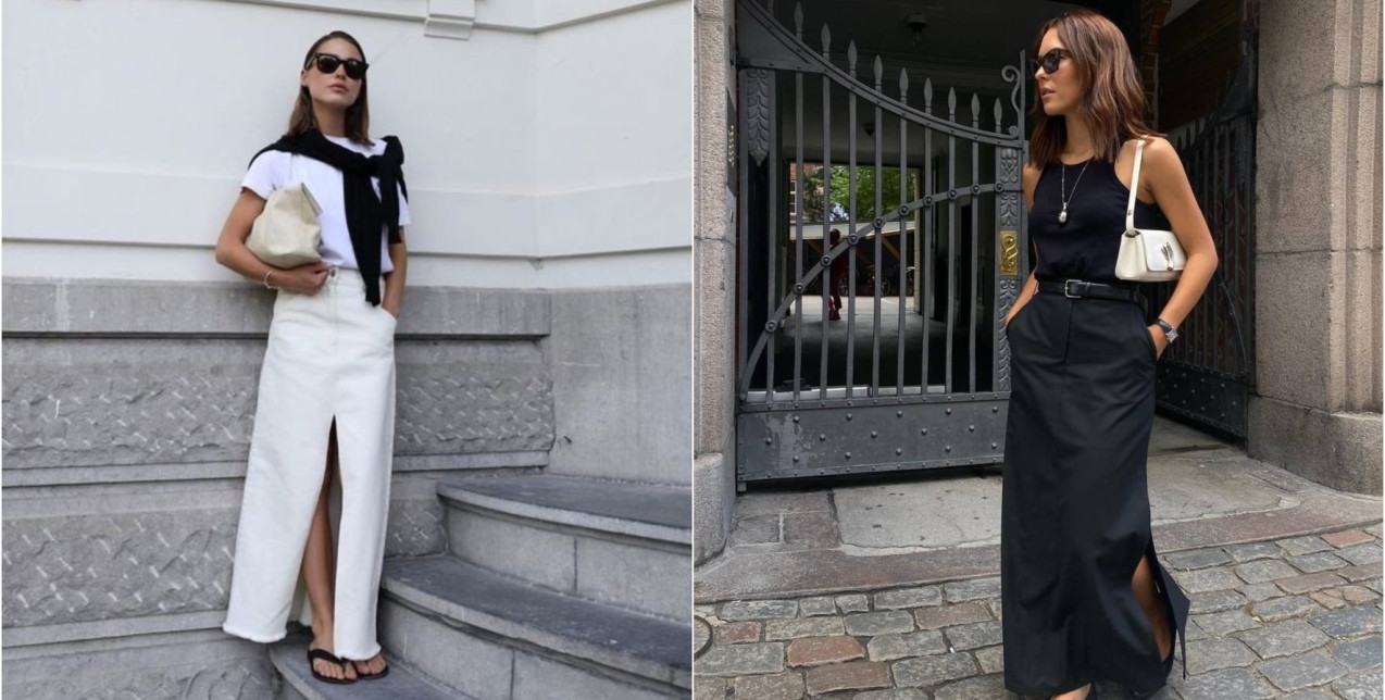 Denim maxi skirt: Οι πιο chic τρόποι να τη φορέσετε το καλοκαίρι