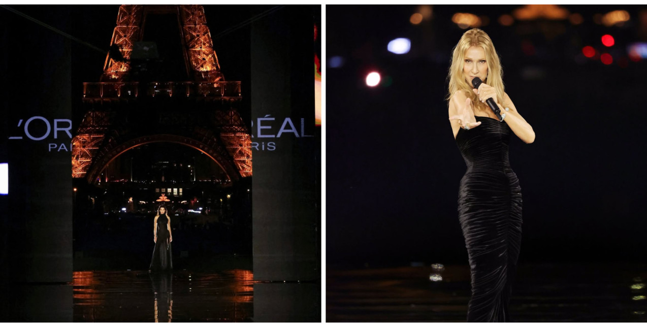Céline Dion: Μάγεψε για ακόμα μια φορά κάτω από τον Πύργο του Άιφελ με μια εμφάνιση-έκπληξη στην έναρξη του Paris Fashion Week