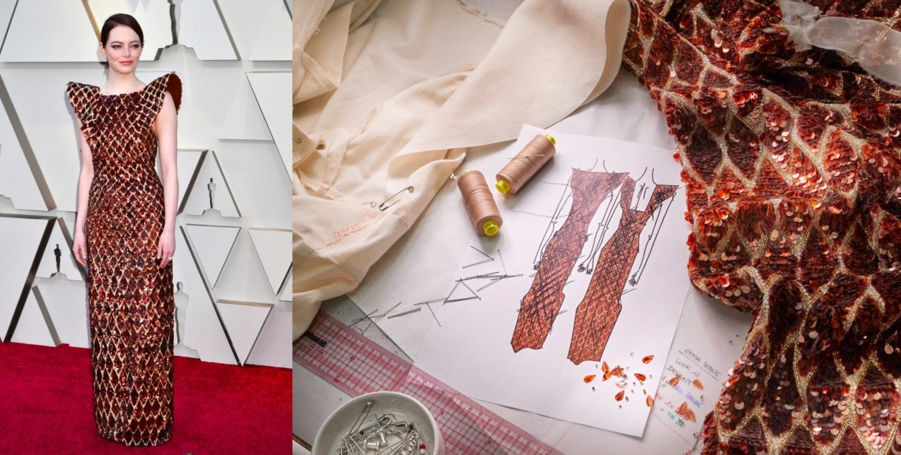 Αποκλειστικά στο GLOW.GR πώς δημιουργήθηκε το φόρεμα της Emma Stone για τα Oscars