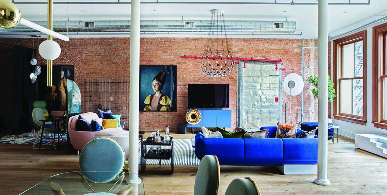 Ένα μοναδικής αισθητικής loft στο Manhattan αντικατοπτρίζει την κοσμοπολίτικη φινέτσα των ιδιοκτητών του