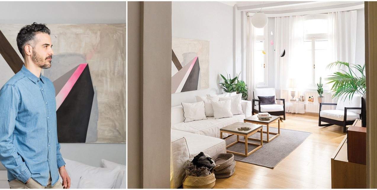 O αρχιτέκτονας Κωνσταντίνος Μαθέας μας ανοίγει το εκλεπτυσμένο σπίτι του στο κέντρο της Θεσσαλονίκης 