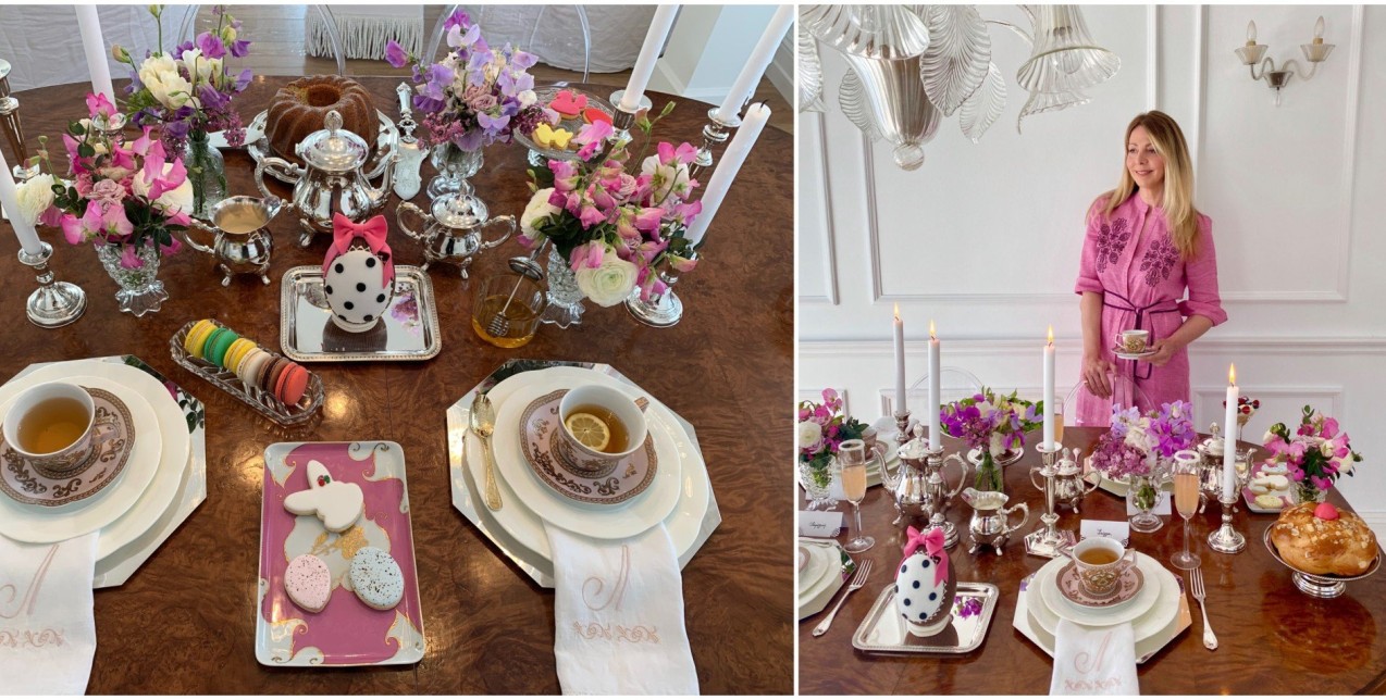 Η Λαμπρινή Σταύρου δίνει τη δική της συνταγή για ένα πασχαλινό #stayhome tea party