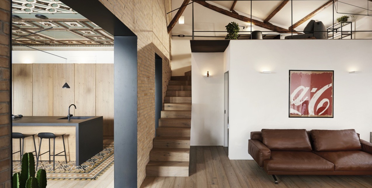 Ένα penthouse διαμέρισμα στη Ρώμη κινείται με ευελιξία ανάμεσα στο σήμερα και το χθες