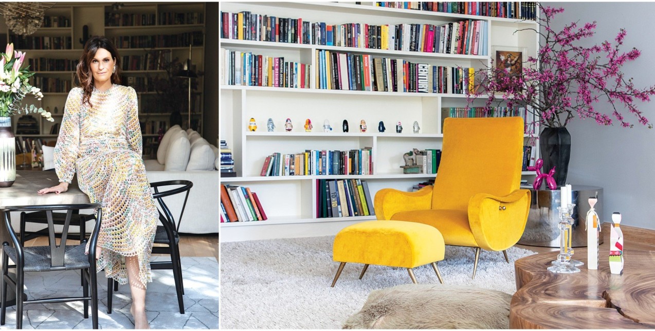 Η αρχιτέκτονας και interior designer Μαριλύν Κάτσαρη μας υποδέχεται στον υψηλής αισθητικής χώρο της