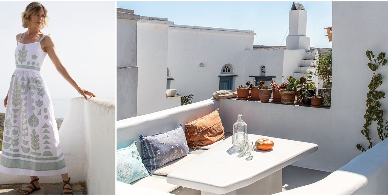 Η Anna Zinchenko μάς υποδέχεται στο υπέροχο σπίτι της στην Τήνο, όπου περνάει μαζί με την οικογένειά της τα καλοκαίρια, και όχι μόνο