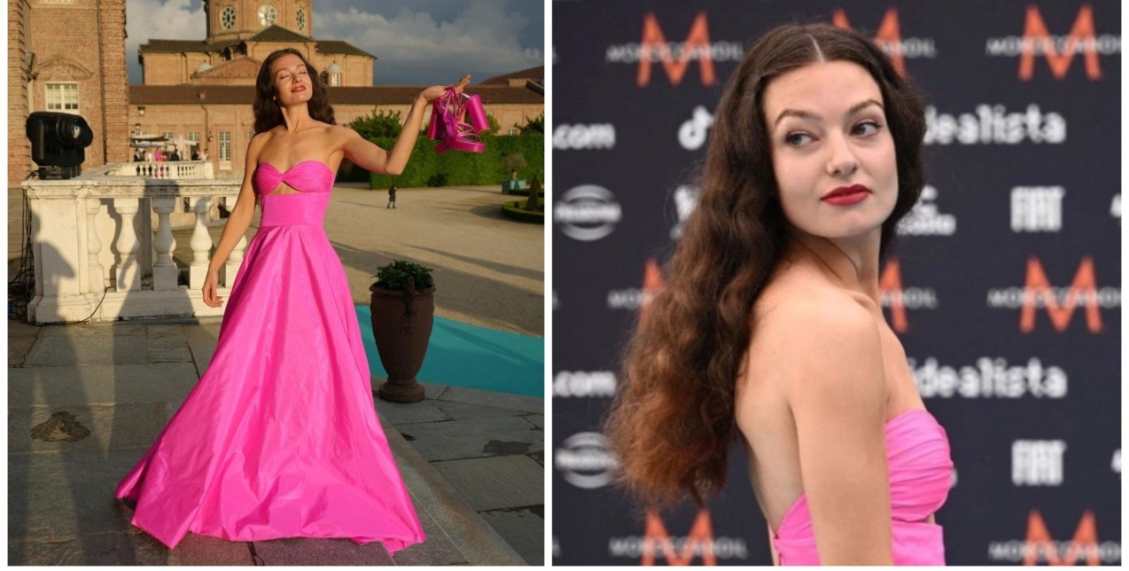 Eurovision 2022: Η Amanda Georgiadis κλέβει τις εντυπώσεις χάρη στην glamorous υπογραφή της Celia Kritharioti