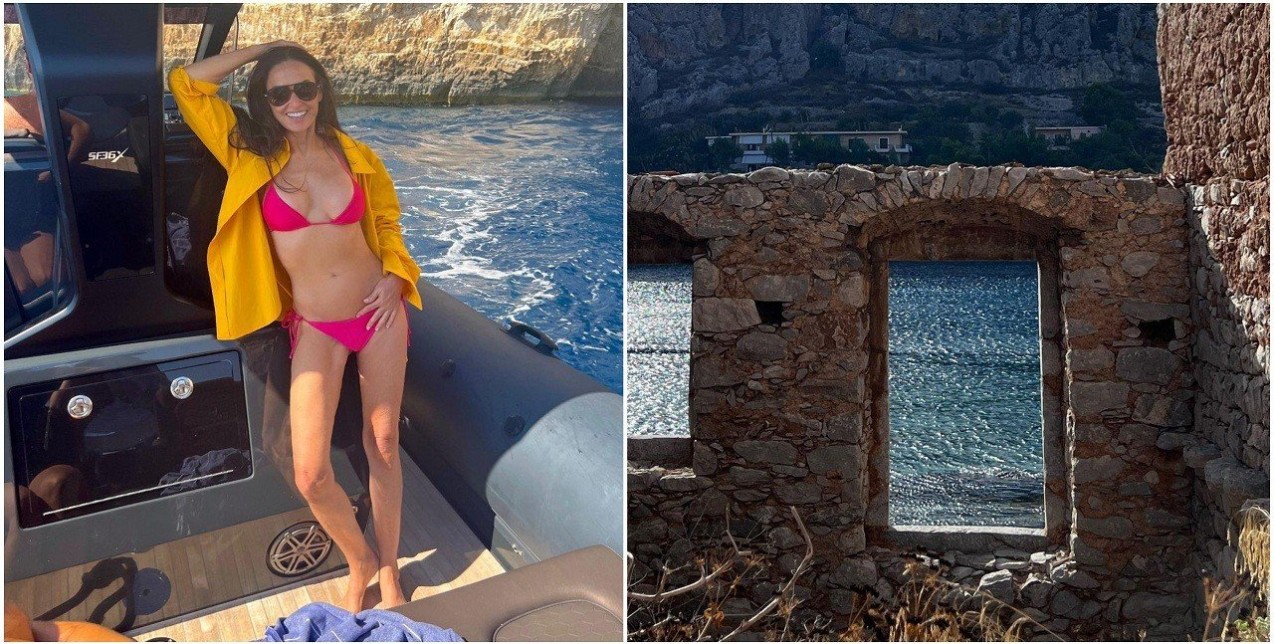 Greece Lovers: Η Demi Moore απολαμβάνει τις διακοπές της στα ελληνικά νησιά