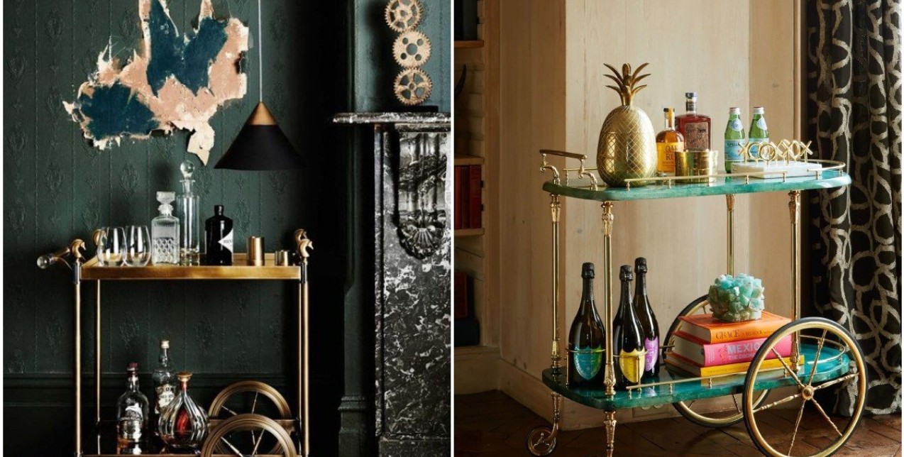 A stylish display: 5 διαφορετικά bar carts set-ups εγγυώνται το πιο εορταστικό soiree