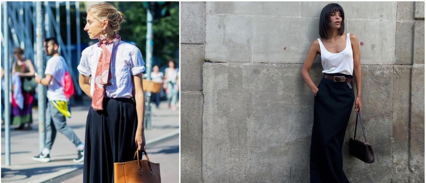 Η maxi μαύρη φούστα είναι το νέο it piece στη wishlist μας