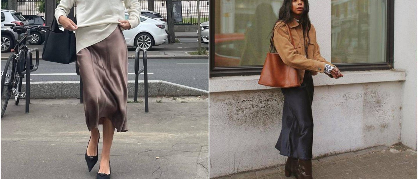 Satin skirt: Τα καλύτερα κομμάτια για να αγοράσετε τώρα και να φοράτε on repeat
