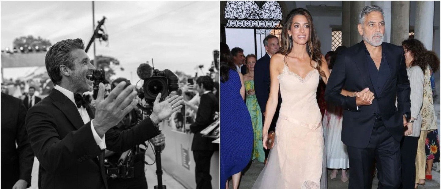 Η Amal Clooney στη Βενετία συνοδευόμενη από τον υπέροχο George Clooney με vintage Dior 