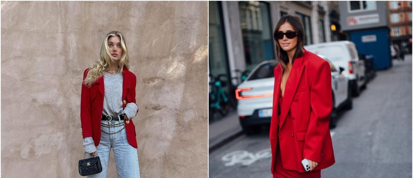 Red blazer: Η ιδανική προσθήκη σε κάθε γιορτινό look