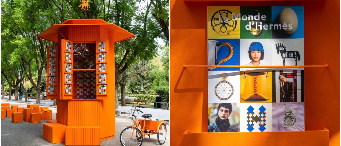 Το καταπληκτικό pop-up περίπτερο του οίκου Hermès συστήνει το περιοδικό Le Monde d'Hermès στο κοινό της Αθήνας
