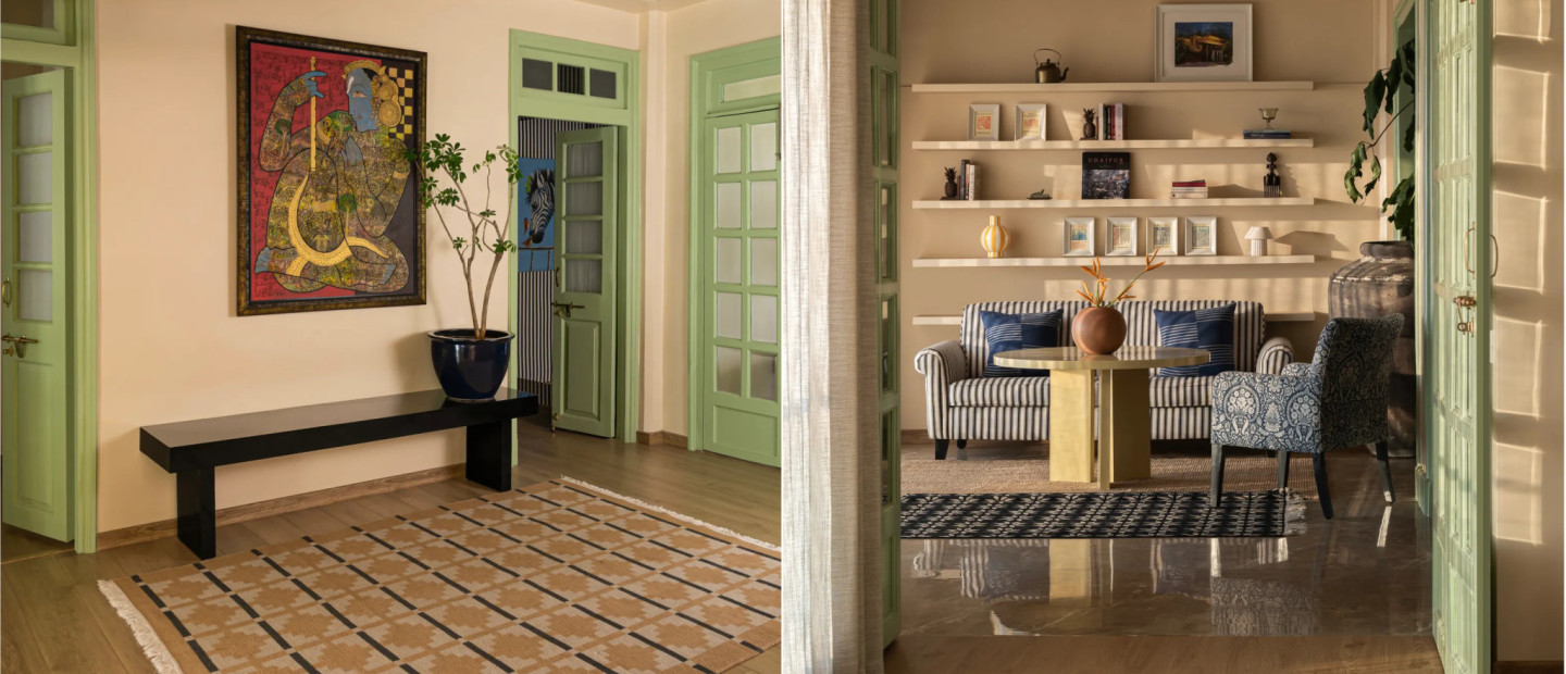 Ένα art deco διαμέρισμα στη Μουμπάι της Ινδίας φέρνει τη θέα της θάλασσας και τη φύση στο εσωτερικό του